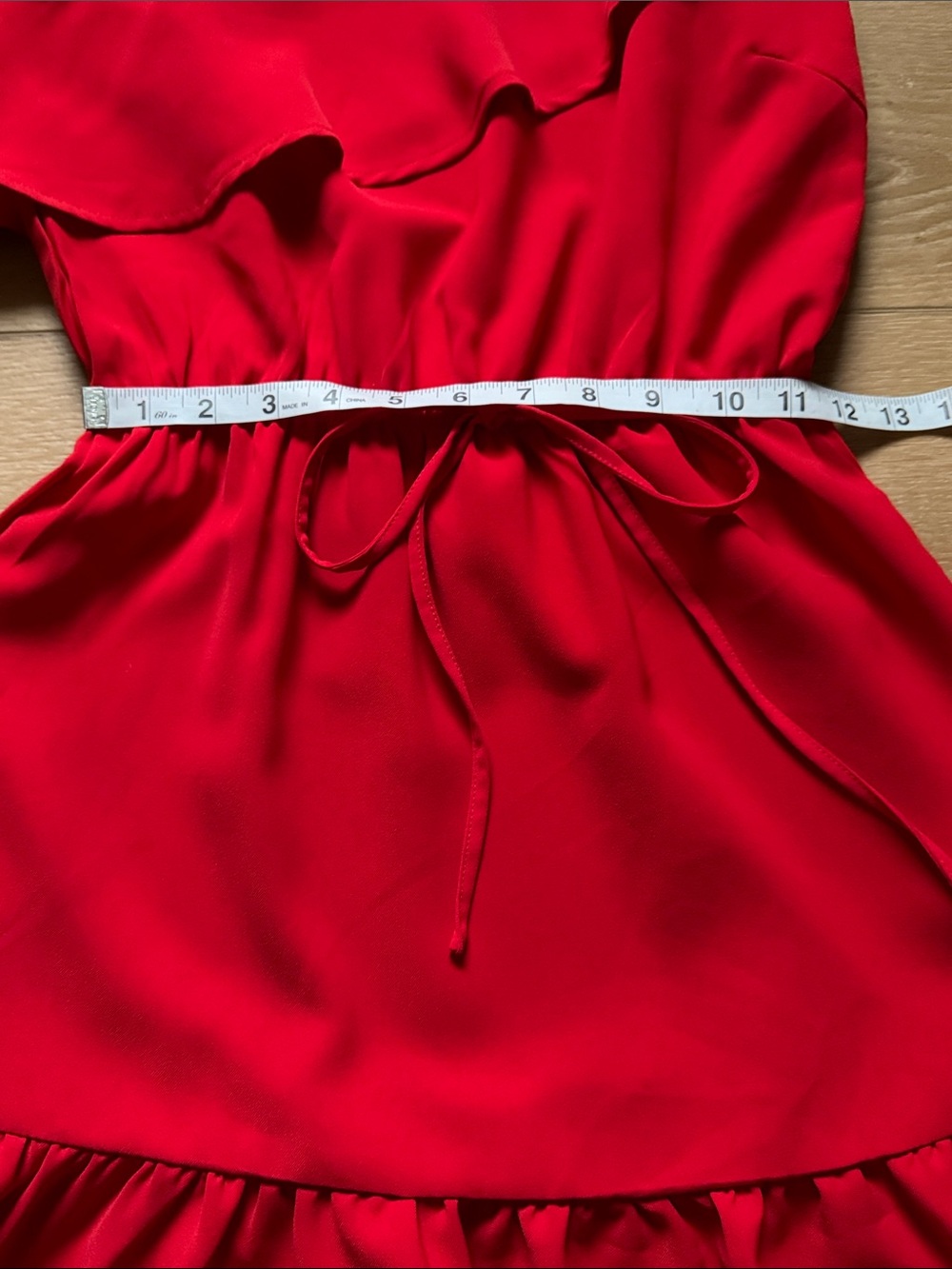 TCEC Red One-Shoulder Ruffle Mini Dress - Picture 7 of 9